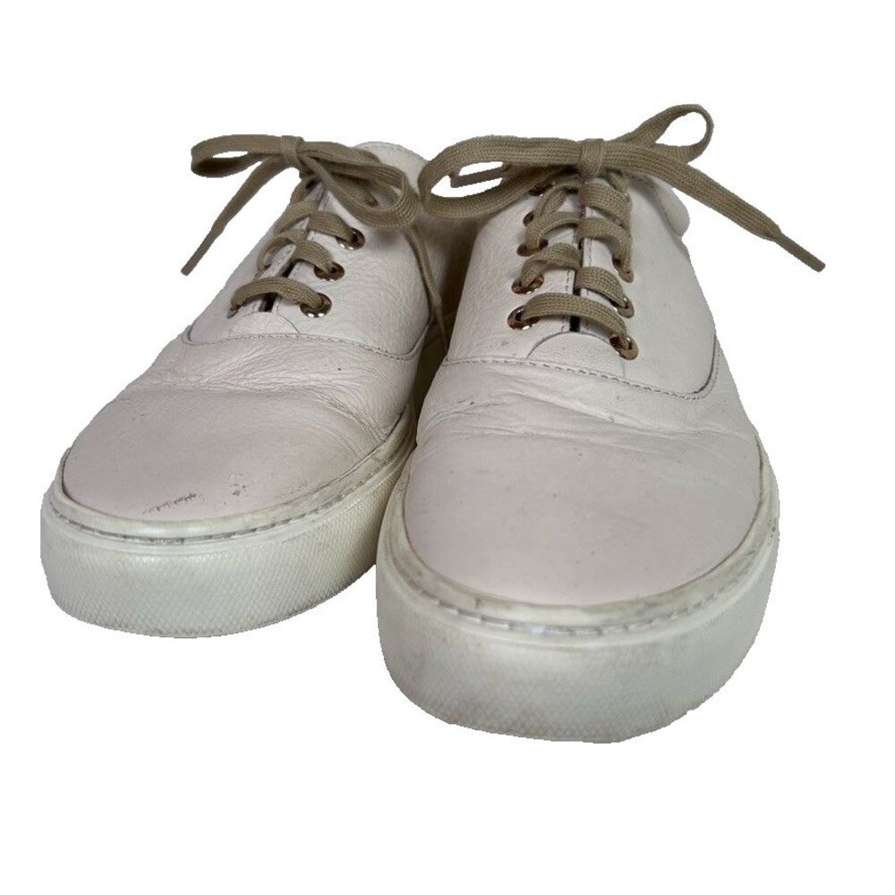 Nisolo Womens 8 leather sneaker rubber sole Scandi minimalist